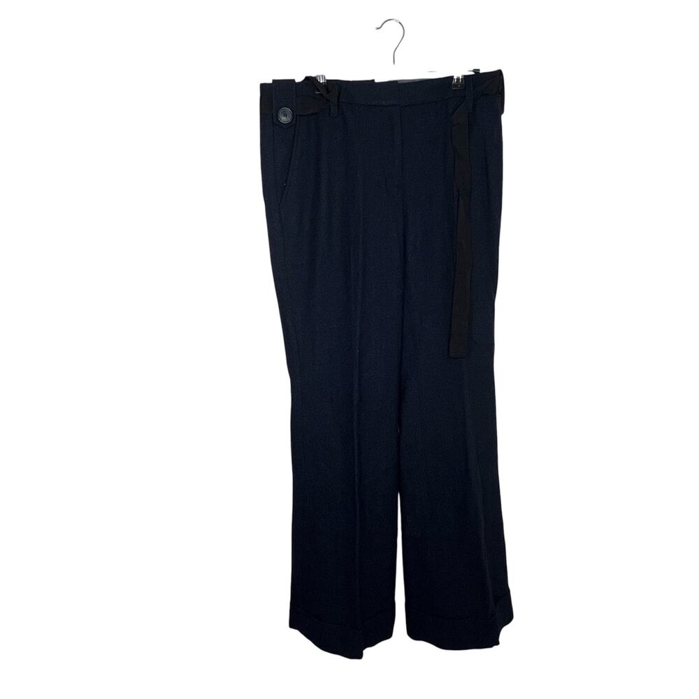 Ann Taylor Loft ANN  Blue Wide Leg Wool Blend Pant Size 8